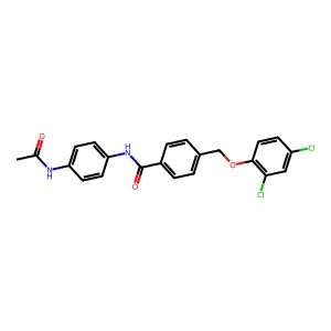 N-[4-(acetylamino)phenyl]-4-[(2,4-dichlorophenoxy)methyl]benzamide structure