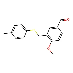 4-Methoxy-3-{[(4-methylphenyl)sulfanyl]methyl}benzaldehyde structure