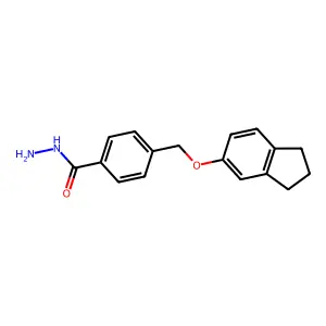 4-[[(2,3-Dihydro-1H-inden-5-yl)oxy]methyl]benzoic acid hydrazide structure