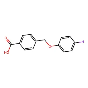 4-[(4-Iodophenoxy)methyl]benzoic acid structure