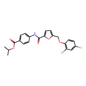 1-Methylethyl 4-[[[5-[(2,4-dichlorophenoxy)methyl]-2-furanyl]carbonyl]amino]benzoate structure