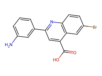 2-(3-Aminophenyl)-6-bromoquinoline-4-carboxylic acid structure