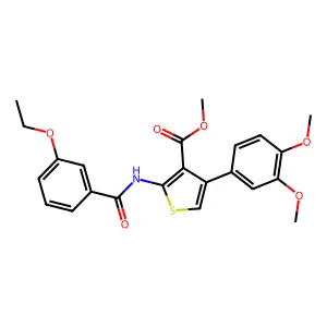 Methyl 4-(3,4-dimethoxyphenyl)-2-[(3-ethoxybenzoyl)amino]-3-thiophenecarboxylate structure