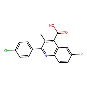 6-Bromo-2-(4-chlorophenyl)-3-methylquinoline-4-carboxylic acid structure