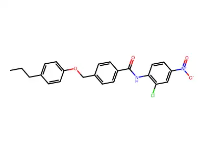 N-(2-chloro-4-nitrophenyl)-4-[(4-propylphenoxy)methyl]benzamide structure