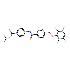 Isopropyl 4-({4-[(2,3,5,6-tetrafluorophenoxy)methyl]benzoyl}amino)benzoate structure