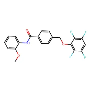 N-(2-methoxyphenyl)-4-[(2,3,5,6-tetrafluorophenoxy)methyl]benzamide structure