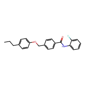 N-(2-fluorophenyl)-4-[(4-propylphenoxy)methyl]benzamide structure