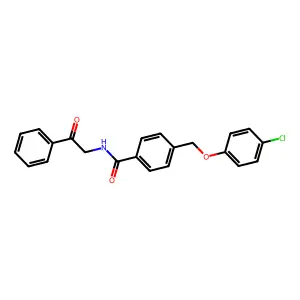 4-[(4-chlorophenoxy)methyl]-N-phenacylbenzamide structure