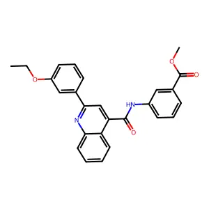Methyl 3-[[2-(3-ethoxyphenyl)quinoline-4-carbonyl]amino]benzoate structure