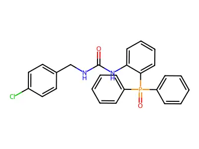 N-(4-chlorobenzyl)-N'-[2-(diphenylphosphoryl)phenyl]urea structure