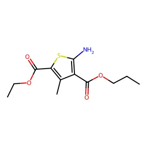 2-Ethyl 4-propyl 5-amino-3-methylthiophene-2,4-dicarboxylate structure