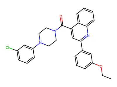 [4-(3-Chlorophenyl)piperazin-1-yl][2-(3-ethoxyphenyl)quinolin-4-yl]methanone structure