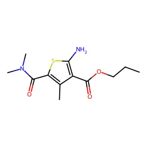 Propyl 2-amino-5-[(dimethylamino)carbonyl]-4-methylthiophene-3-carboxylate structure
