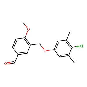 3-[(4-Chloro-3,5-dimethylphenoxy)methyl]-4-methoxybenzaldehyde structure