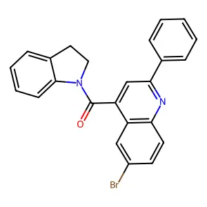 (6-Bromo-2-phenylquinolin-4-yl)-(2,3-dihydroindol-1-yl)methanone structure