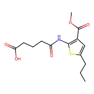 4-{[3-(Methoxycarbonyl)-5-propylthiophen-2-YL]carbamoyl}butanoic acid structure