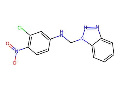 N-(1H-benzotriazol-1-ylmethyl)-3-chloro-4-nitroaniline structure