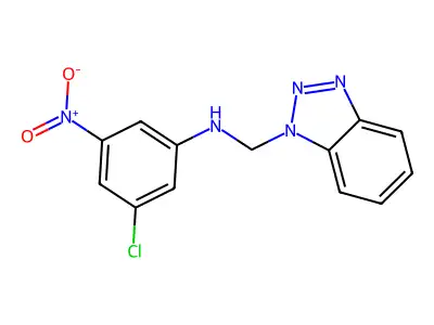 N-(1H-benzotriazol-1-ylmethyl)-3-chloro-5-nitroaniline structure