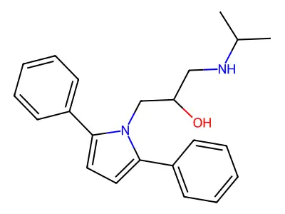 1-(2,5-diphenyl-1H-pyrrol-1-yl)-3-(propan-2-ylamino)propan-2-ol structure