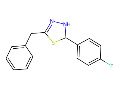 5-Benzyl-2-(4-fluorophenyl)-2,3-dihydro-1,3,4-thiadiazole structure