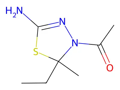 1-(5-amino-2-ethyl-2-methyl-1,3,4-thiadiazol-3(2H)-yl)ethanone structure