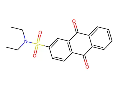 N,N-diethyl-9,10-dioxo-9,10-dihydroanthracene-2-sulfonamide structure
