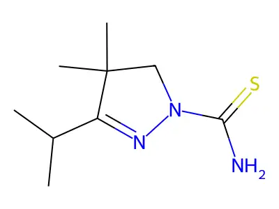 3-Isopropyl-4,4-dimethyl-4,5-dihydro-1H-pyrazole-1-carbothioamide structure