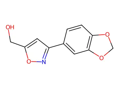 3-(1,3-Benzodioxol-5-yl)-5-isoxazolemethanol structure