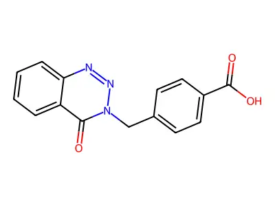 4-[(4-Oxo-1,2,3-benzotriazin-3-yl)methyl]benzoic acid structure