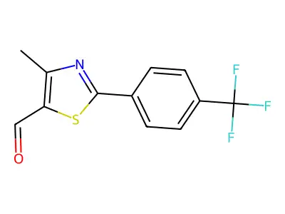 4-Methyl-2-[4-(trifluoromethyl)phenyl]-1,3-thiazole-5-carbaldehyde structure
