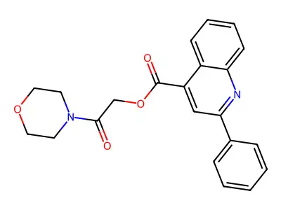 (2-Morpholin-4-yl-2-oxoethyl) 2-phenylquinoline-4-carboxylate structure
