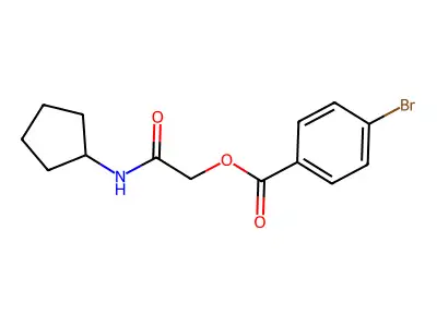 [2-(Cyclopentylamino)-2-oxoethyl] 4-bromobenzoate structure