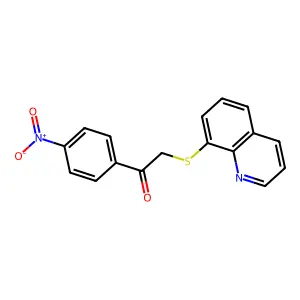 1-(4-Nitrophenyl)-2-(quinolin-8-ylsulfanyl)ethanone structure