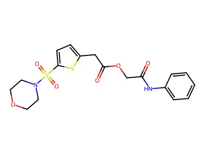 (2-Anilino-2-oxoethyl) 2-(5-morpholin-4-ylsulfonylthiophen-2-yl)acetate structure