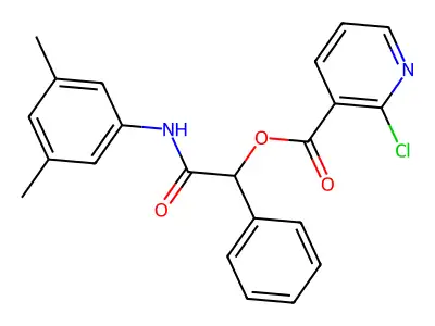 [(3,5-Dimethylphenyl)carbamoyl](phenyl)methyl 2-chloropyridine-3-carboxylate structure