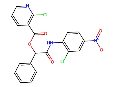 [(2-Chloro-4-nitrophenyl)carbamoyl](phenyl)methyl 2-chloropyridine-3-carboxylate structure
