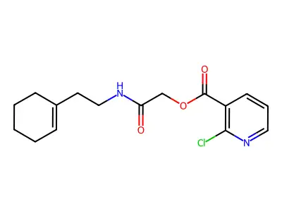 {[2-(Cyclohex-1-en-1-yl)ethyl]carbamoyl}methyl 2-chloropyridine-3-carboxylate structure