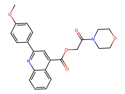 (2-Morpholin-4-yl-2-oxoethyl) 2-(4-methoxyphenyl)quinoline-4-carboxylate structure