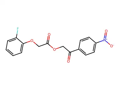[2-(4-Nitrophenyl)-2-oxoethyl] 2-(2-fluorophenoxy)acetate structure