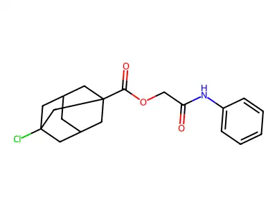 (2-Anilino-2-oxoethyl) 3-chloroadamantane-1-carboxylate structure