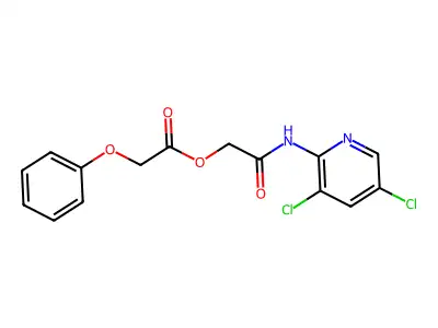 [2-[(3,5-Dichloropyridin-2-yl)amino]-2-oxoethyl] 2-phenoxyacetate structure