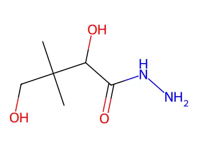 2,4-Dihydroxy-3,3-dimethylbutanehydrazide structure
