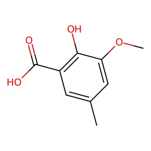 2-Hydroxy-3-methoxy-5-methylbenzoic acid structure