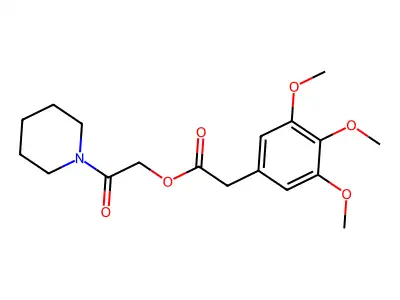 (2-Oxo-2-piperidin-1-ylethyl) 2-(3,4,5-trimethoxyphenyl)acetate structure