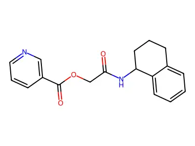 [2-Oxo-2-(1,2,3,4-tetrahydronaphthalen-1-ylamino)ethyl] pyridine-3-carboxylate structure