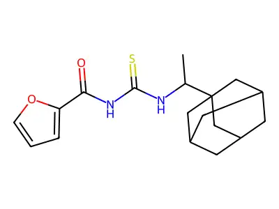 N-[1-(1-adamantyl)ethylcarbamothioyl]furan-2-carboxamide structure