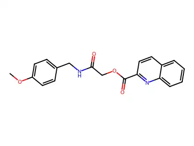 [2-[(4-Methoxyphenyl)methylamino]-2-oxoethyl] quinoline-2-carboxylate structure