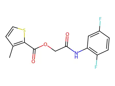 2-((2,5-Difluorophenyl)amino)-2-oxoethyl 3-methylthiophene-2-carboxylate structure