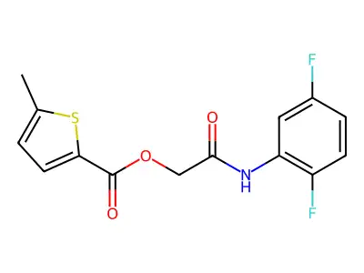 [(2,5-Difluorophenyl)carbamoyl]methyl 5-methylthiophene-2-carboxylate structure